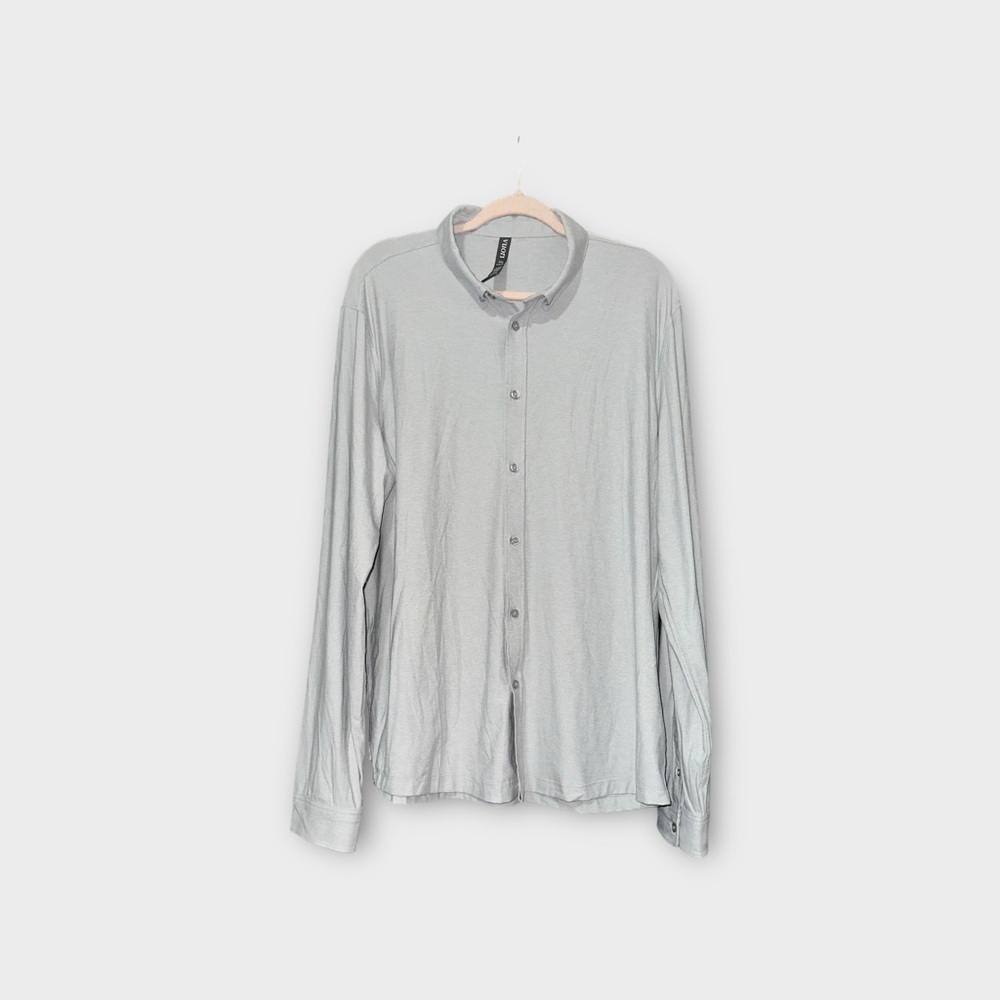Vuori Long Sleeve Button Down Light Grey Size XLarge